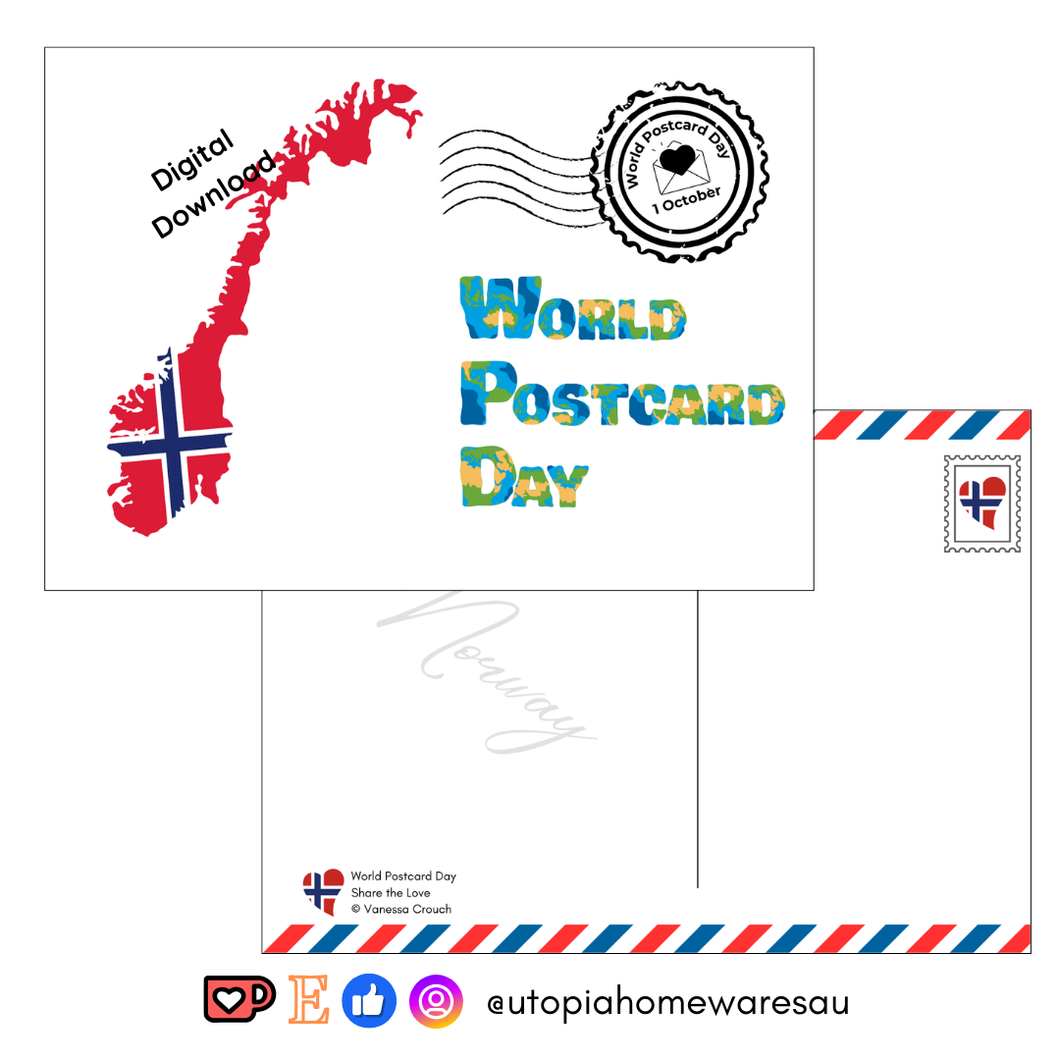 Norway - World Postcard Day - Digital Download