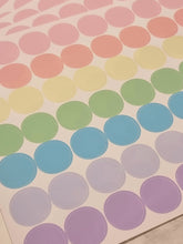 Load image into Gallery viewer, 2cm rainbow dots block colour- 5 sheets