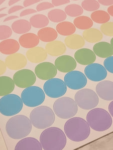 2cm rainbow dots block colour- 5 sheets