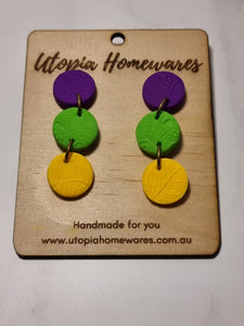 Triple Drop - Polymer Clay earrings