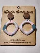Load image into Gallery viewer, Diamond loops - Polymer Clay earring