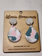Load image into Gallery viewer, Teardrops -  Polymer Clay Earrings