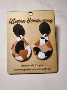 Teardrops -  Polymer Clay Earrings