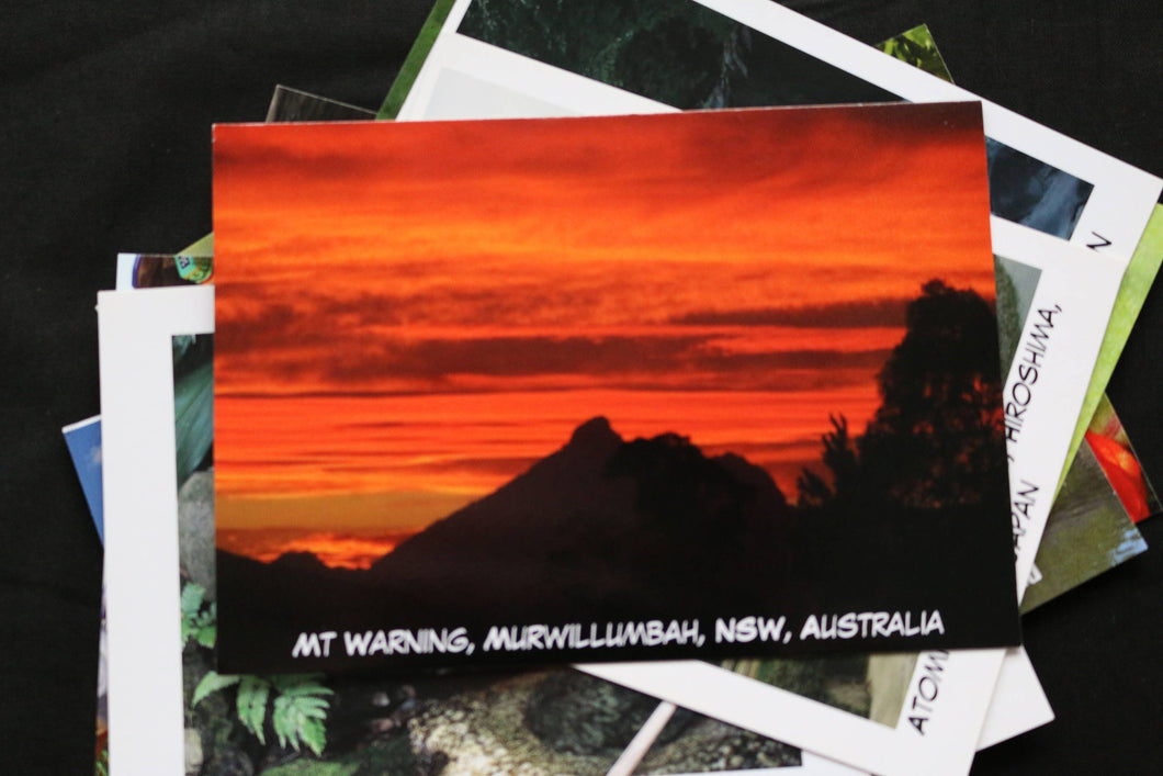 Mt Warning Sunset, Australia Postcard