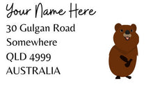 Load image into Gallery viewer, Custom Aussie Animal Address label stickers | 40mm x 25mm | 32 sticker sheet | Address Stickers | Return Address Labels |